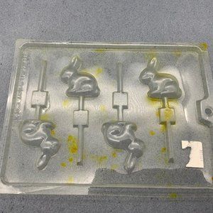 Plastic Candy Craft Mold Bunny Rabbit Lollipop Sucker Profile Hare Easter